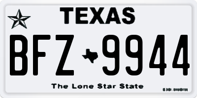 TX license plate BFZ9944