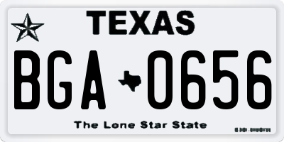 TX license plate BGA0656