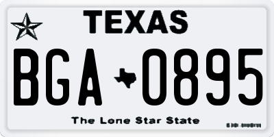 TX license plate BGA0895