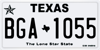 TX license plate BGA1055
