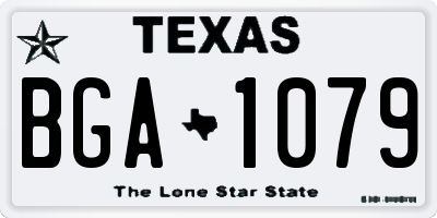 TX license plate BGA1079
