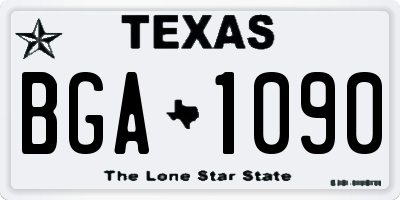 TX license plate BGA1090