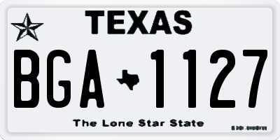 TX license plate BGA1127