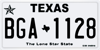TX license plate BGA1128