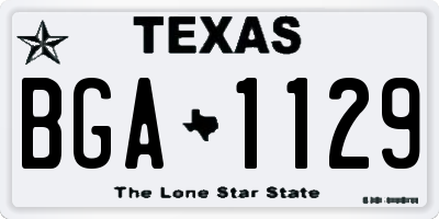 TX license plate BGA1129