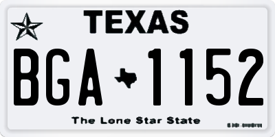 TX license plate BGA1152