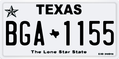 TX license plate BGA1155