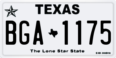 TX license plate BGA1175