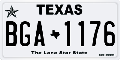 TX license plate BGA1176