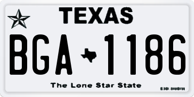 TX license plate BGA1186