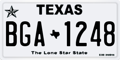 TX license plate BGA1248