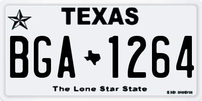 TX license plate BGA1264