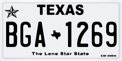 TX license plate BGA1269