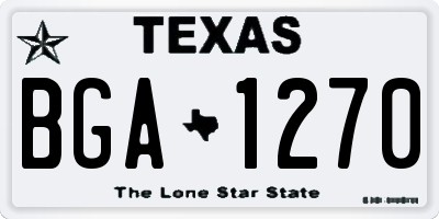 TX license plate BGA1270