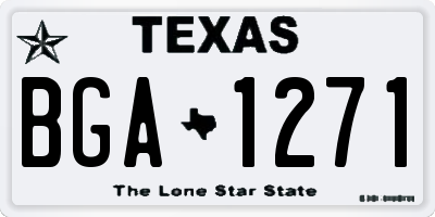 TX license plate BGA1271