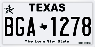 TX license plate BGA1278