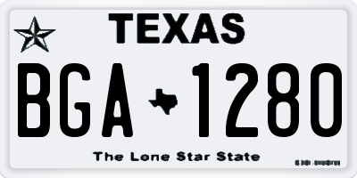 TX license plate BGA1280