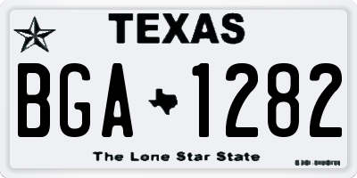 TX license plate BGA1282