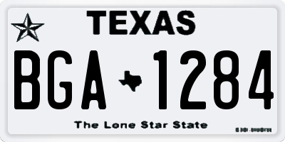 TX license plate BGA1284