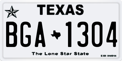 TX license plate BGA1304