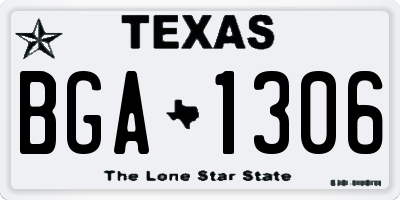 TX license plate BGA1306