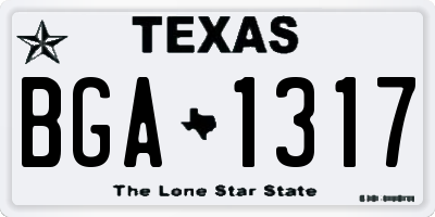 TX license plate BGA1317