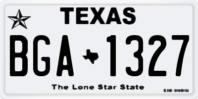 TX license plate BGA1327