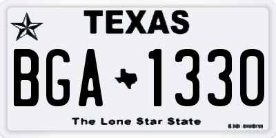 TX license plate BGA1330