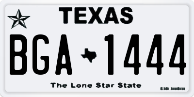 TX license plate BGA1444