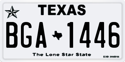 TX license plate BGA1446