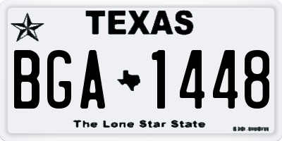 TX license plate BGA1448