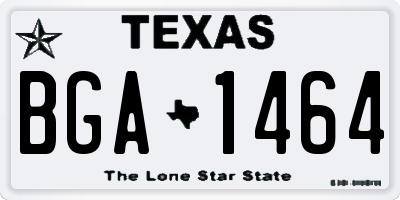 TX license plate BGA1464