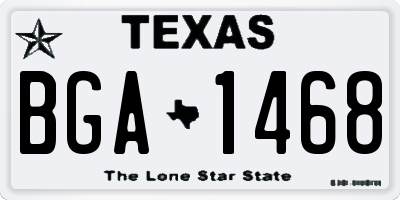 TX license plate BGA1468