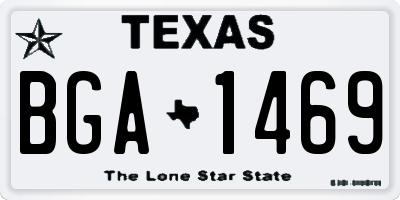 TX license plate BGA1469