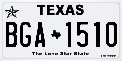 TX license plate BGA1510