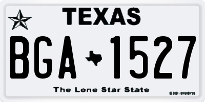 TX license plate BGA1527