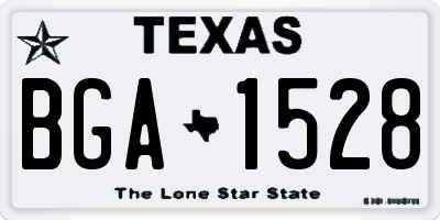 TX license plate BGA1528