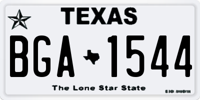 TX license plate BGA1544