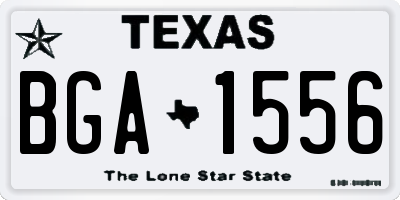 TX license plate BGA1556