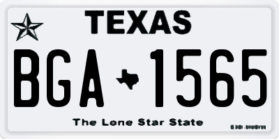 TX license plate BGA1565