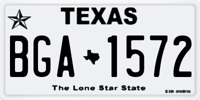 TX license plate BGA1572