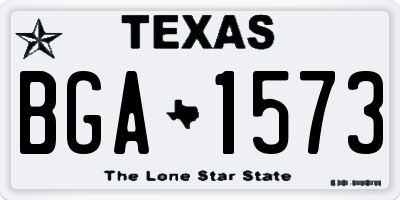 TX license plate BGA1573