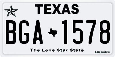 TX license plate BGA1578