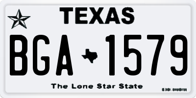 TX license plate BGA1579