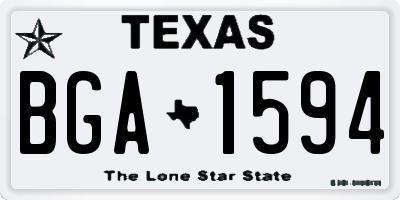 TX license plate BGA1594