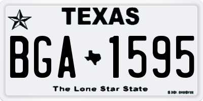 TX license plate BGA1595