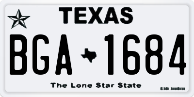 TX license plate BGA1684