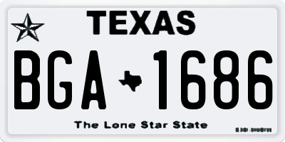 TX license plate BGA1686