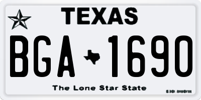TX license plate BGA1690