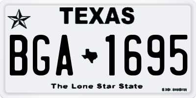 TX license plate BGA1695